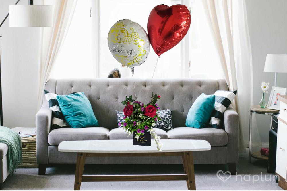 Balloon bouquet for anniversary