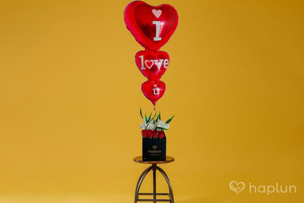 Balloon Bouquet for Love with rose