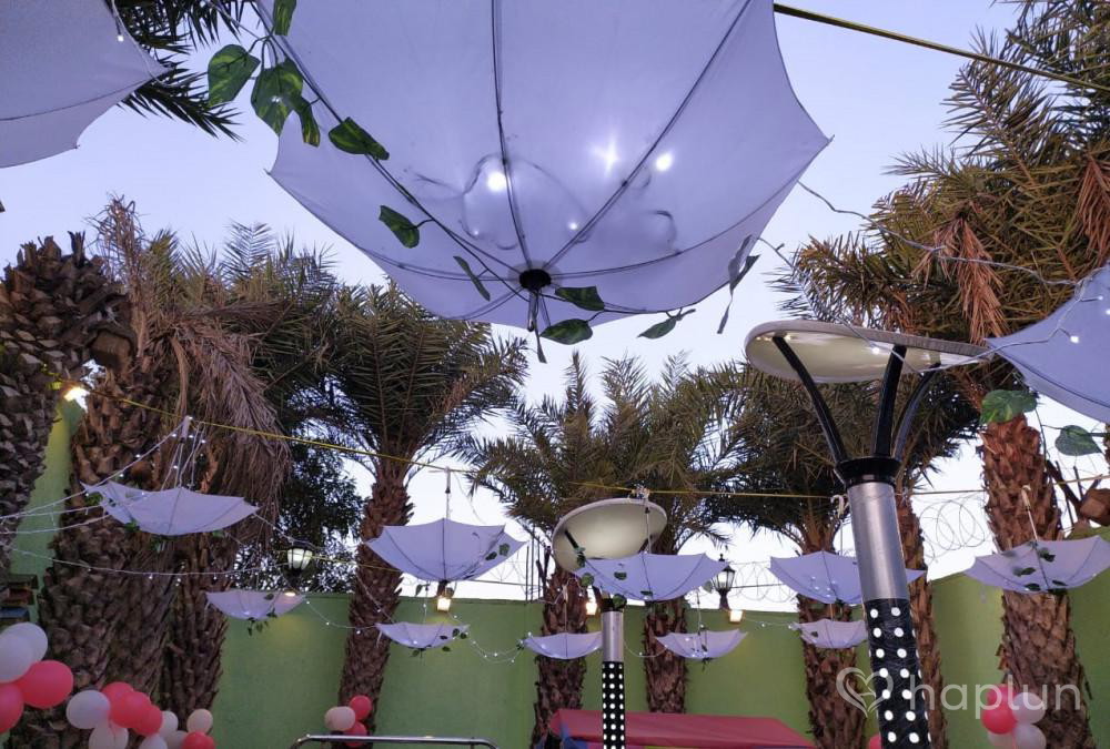 Umbrella Decoration in Garden