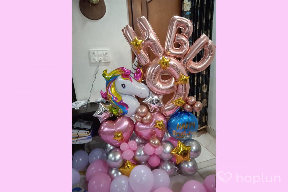Unicorn Birthday Balloon Marquee