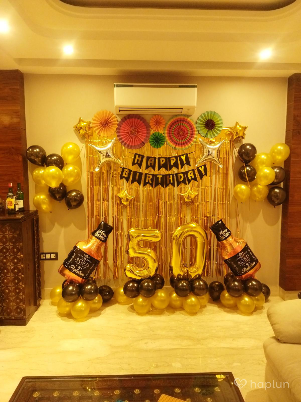 50th birthday backdrop decor