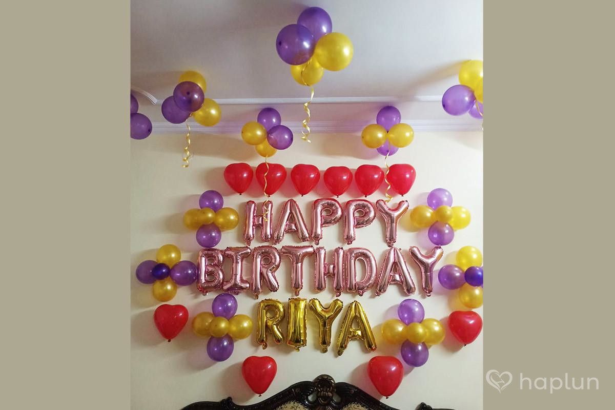 Balloon Decoration With Name