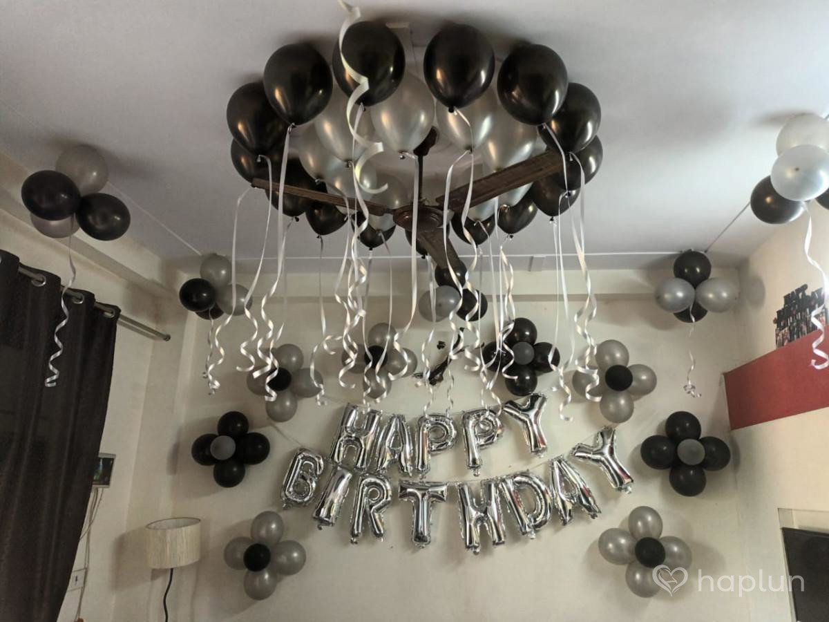 Black Silver Balloon Surprise