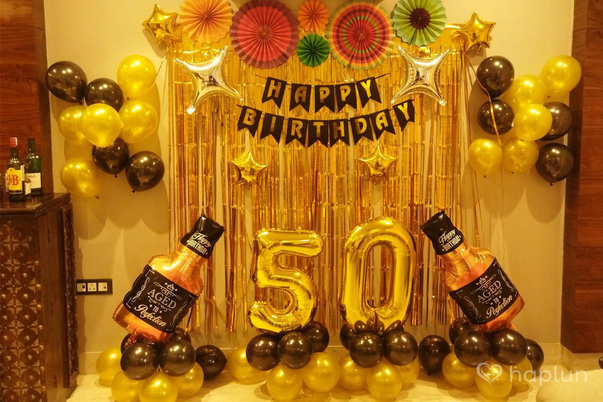 Glorious Black Golden Birthday Decor