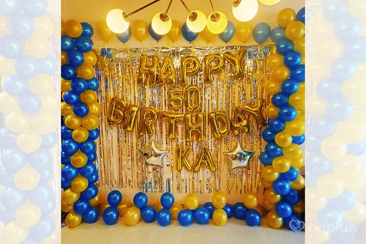 Blue Golden Birthday Surprise