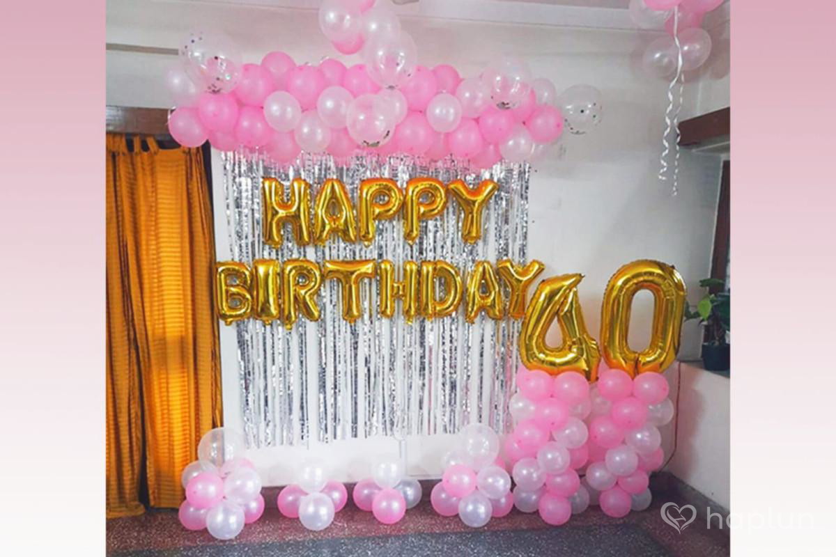 Pink White Garland Decor