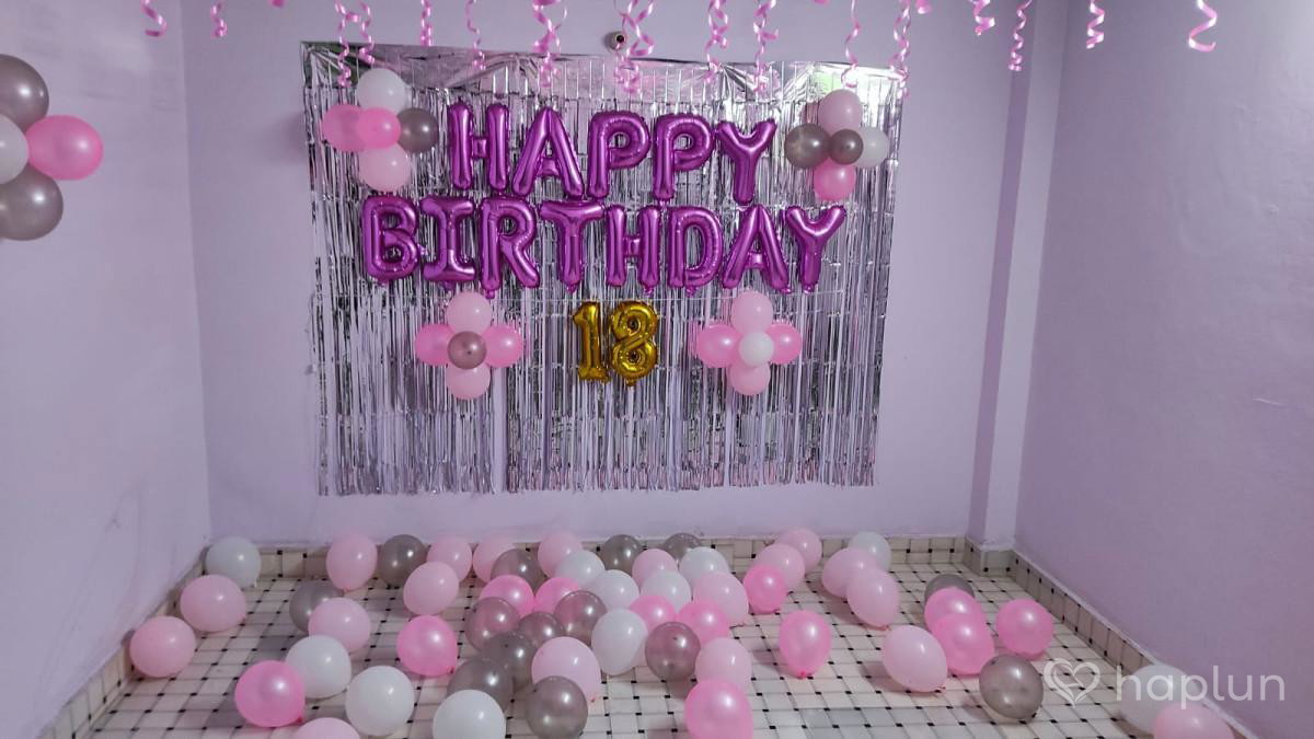 Rose Pink Surprise Birthday Decoration