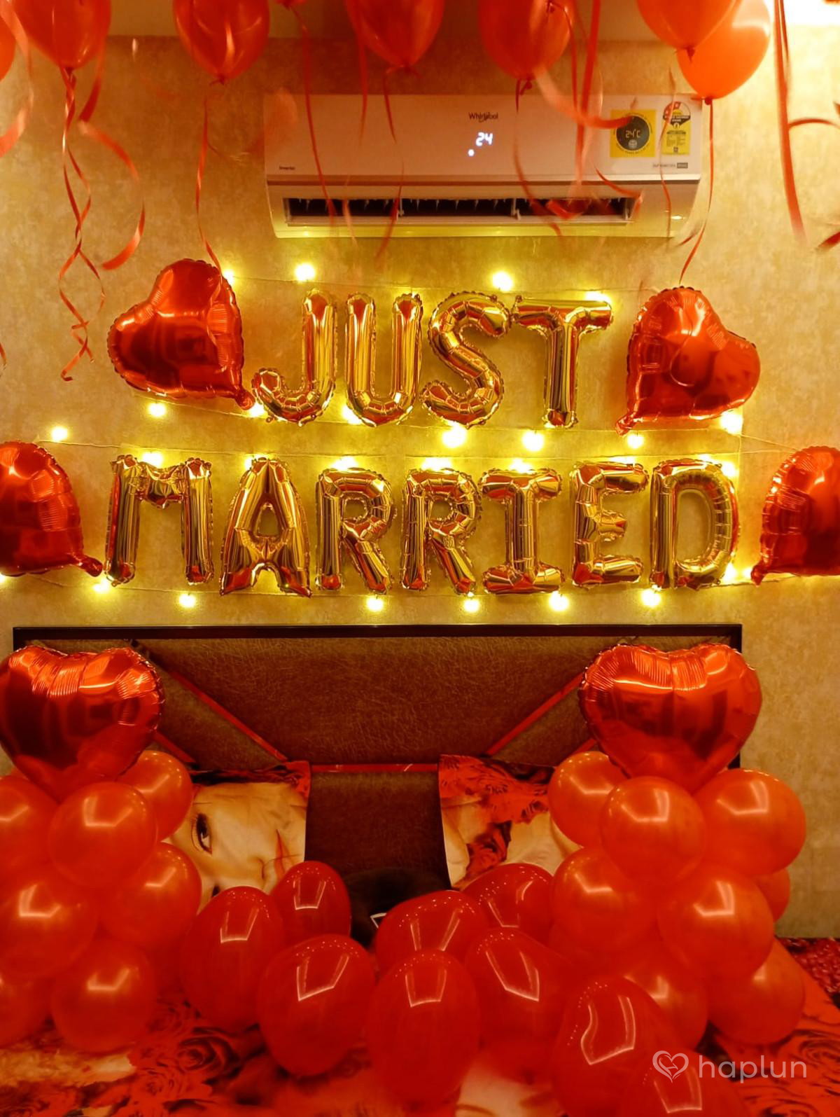 Romantic Just married surprise decoration