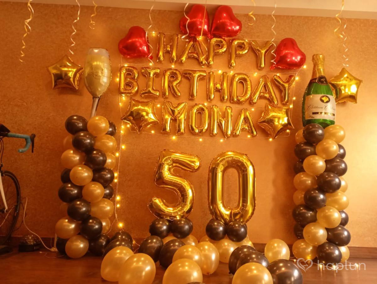 50th birthday stand decoration