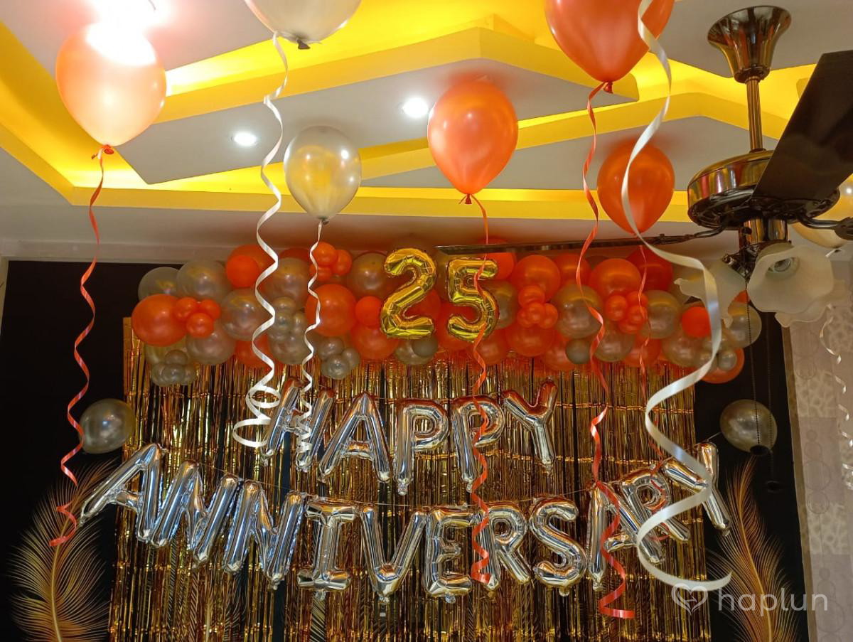 Silver Anniversary Surprise Decor