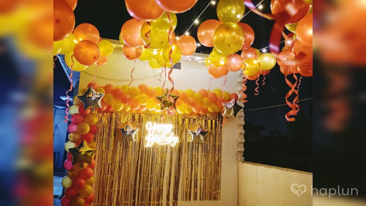 Terrace decoration for birthday