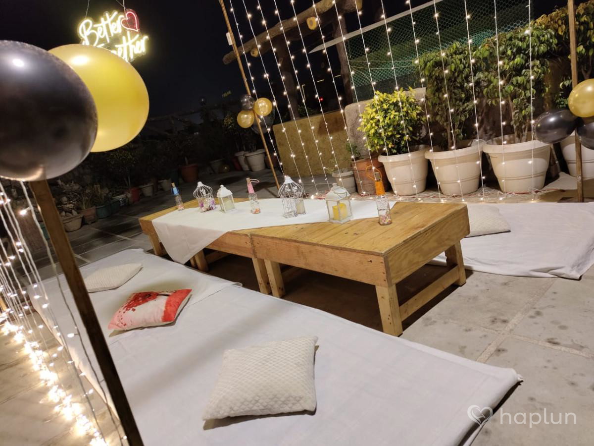 Seating decoration on terrace