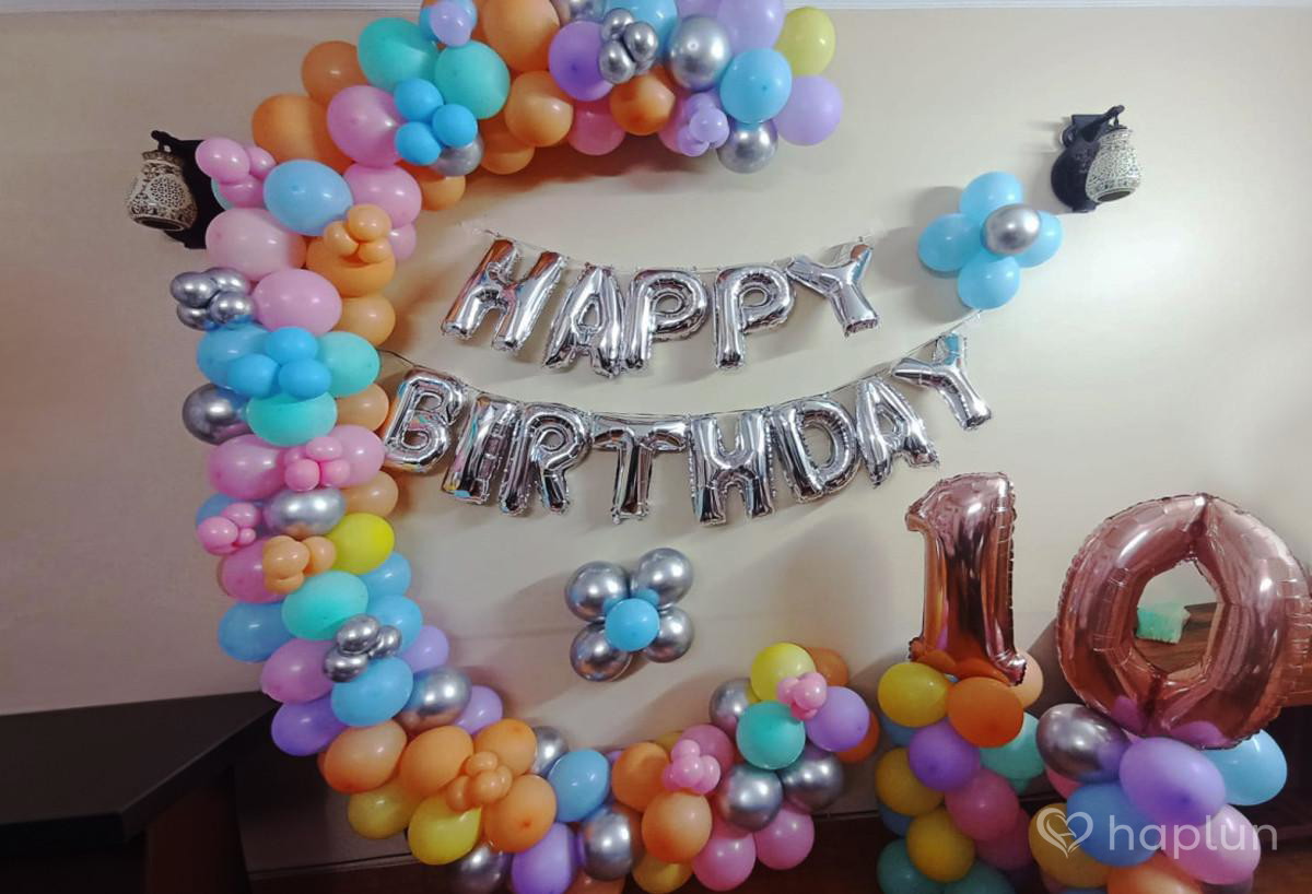 Multicolour Balloon Decor On Wall