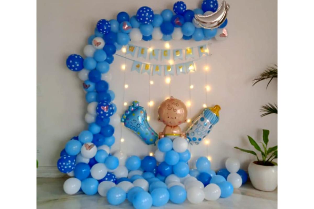 Elegant Baby Boy Welcome Decor