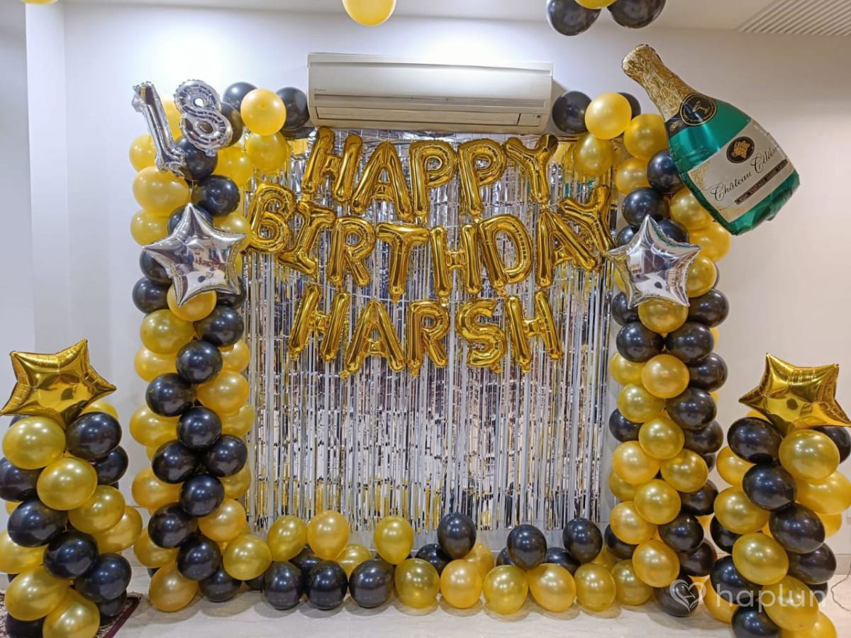 black and golden decoration