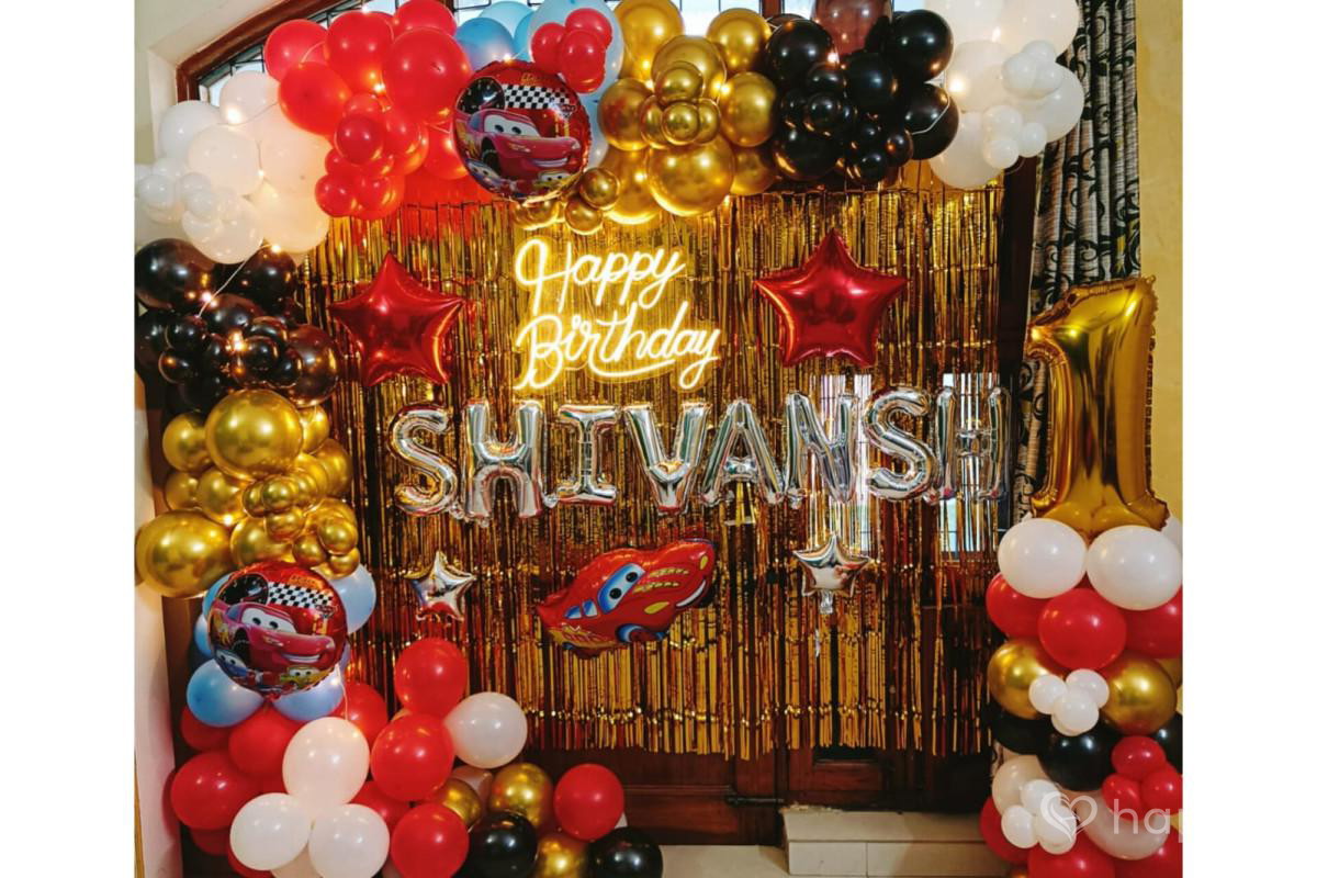 Racing Car Theme Decoration With Name