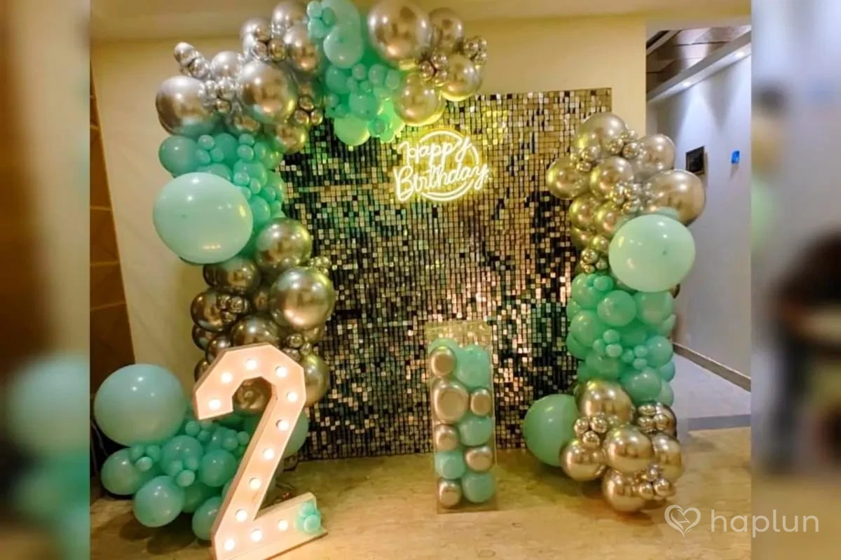 Silver Sequin Birthday Decoration