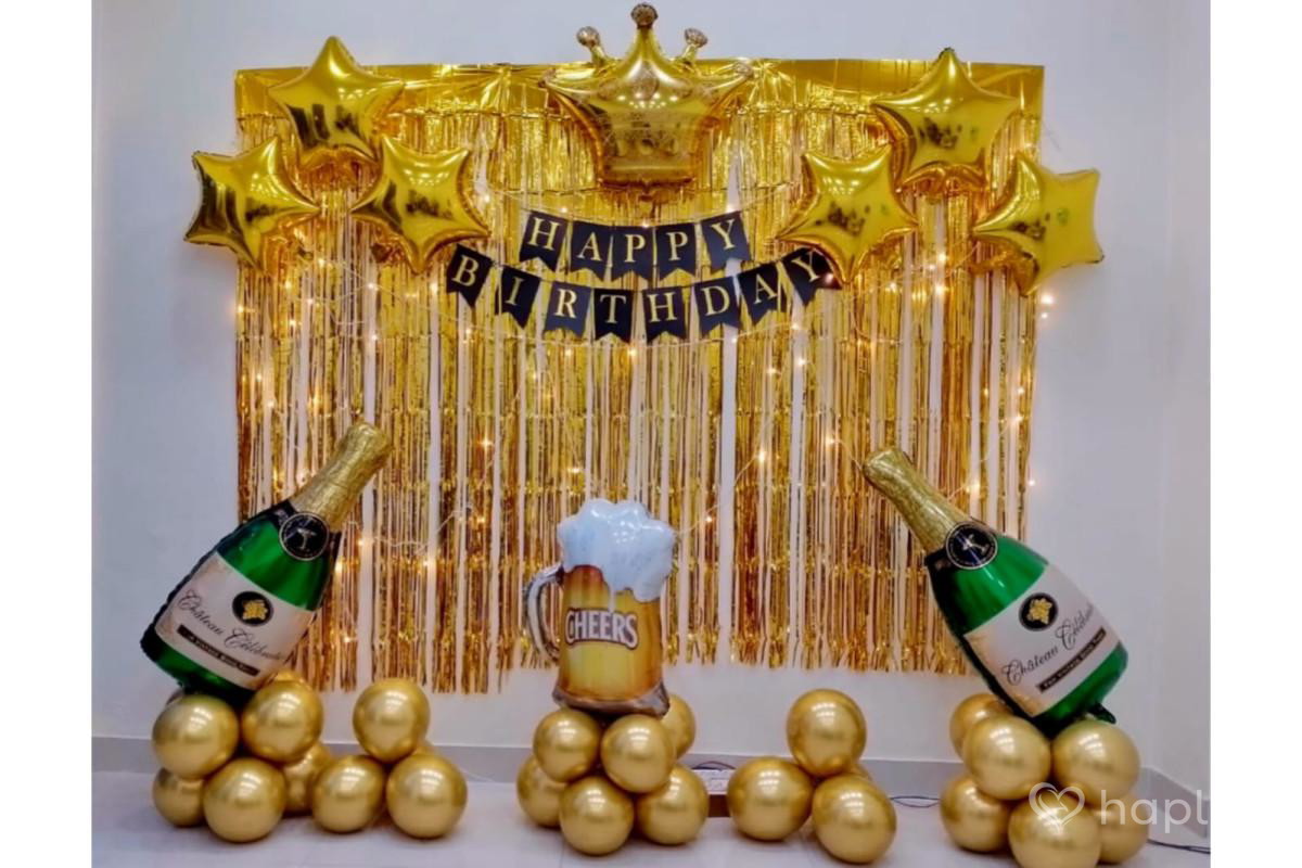 Special Chrome Birthday Decor