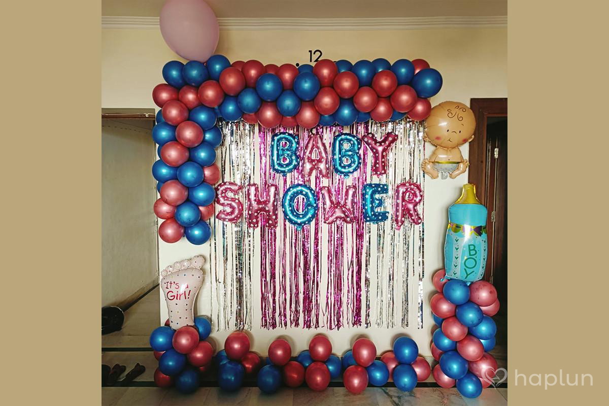 Baby Shower Chrome Balloon Decor