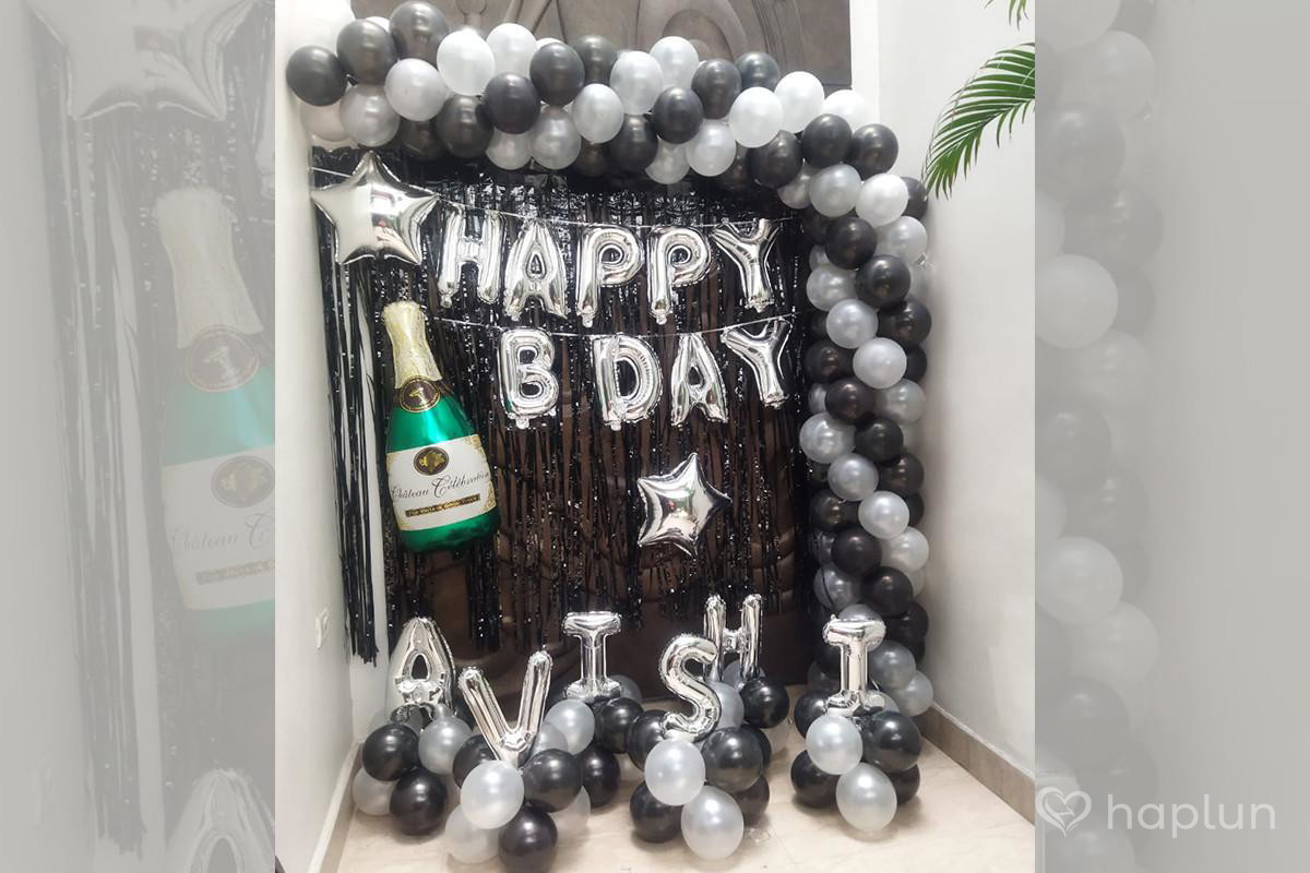B-day Garland With Name Foil