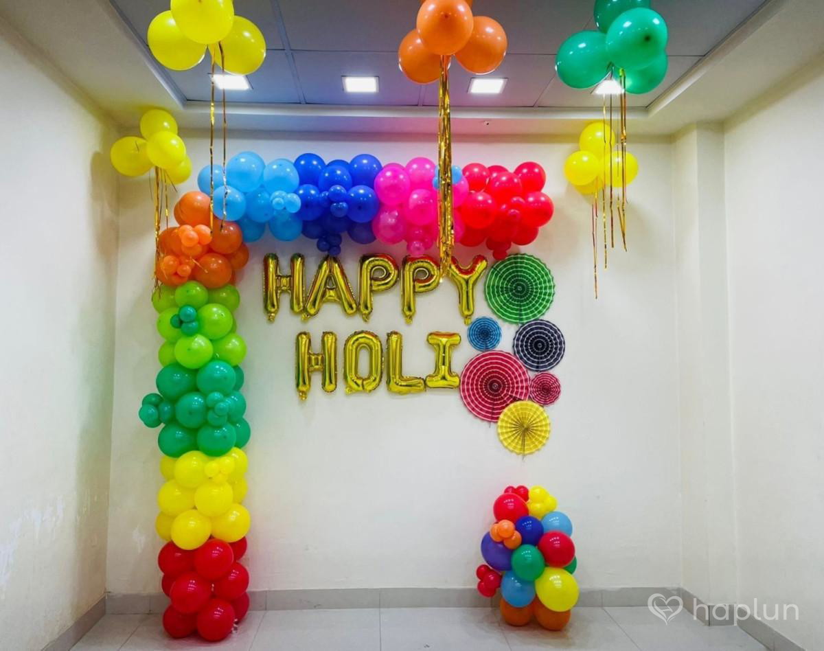 Festive Holi Balloon Decor