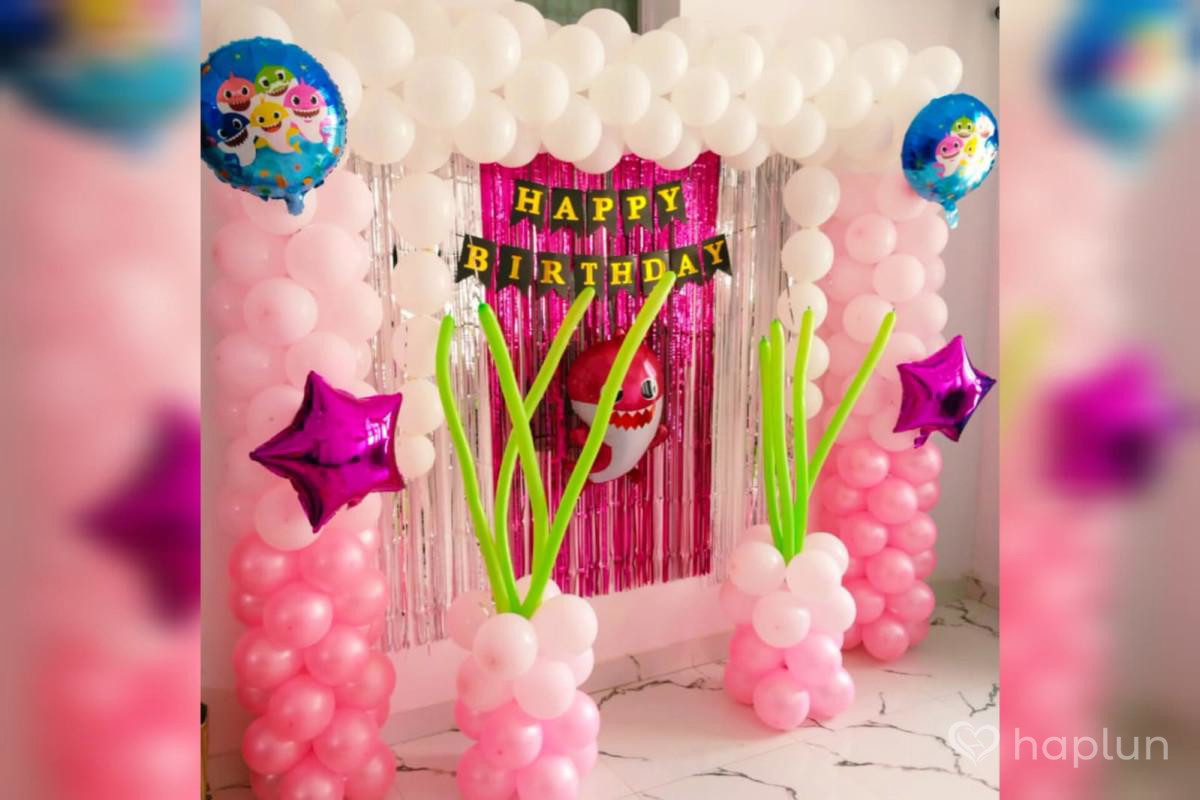 Baby Shark Pink Theme Decoration