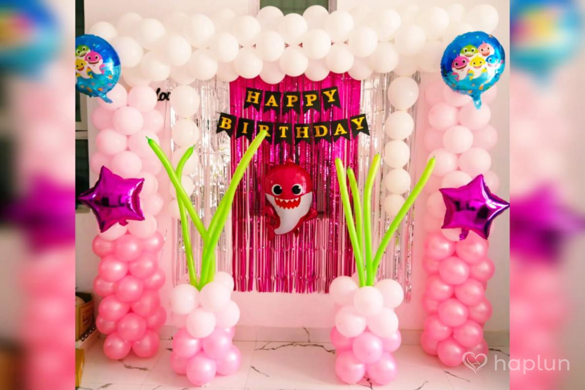 Baby Shark Pink Theme Decoration