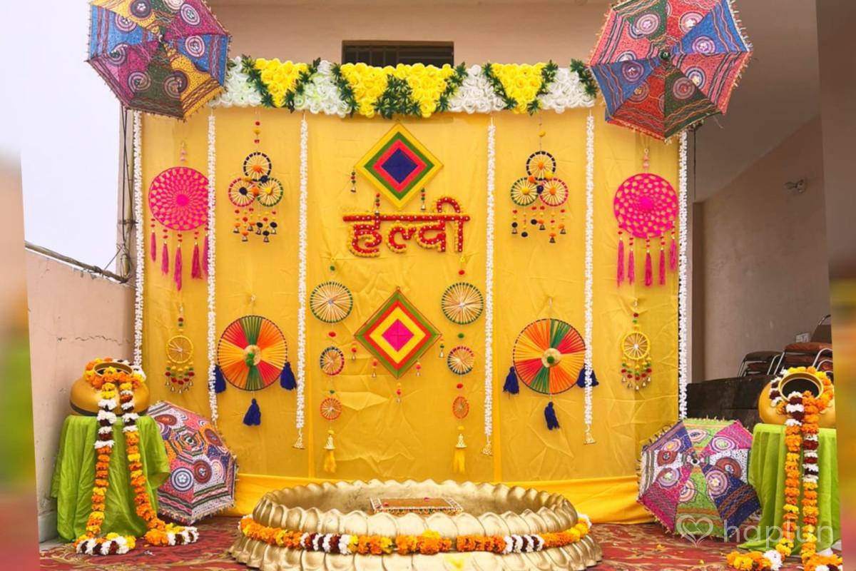 Haldi decoration Backdrop