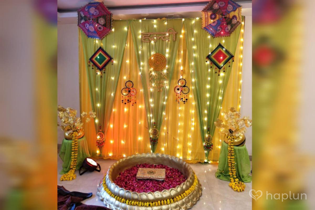 Traditional Haldi Decoration