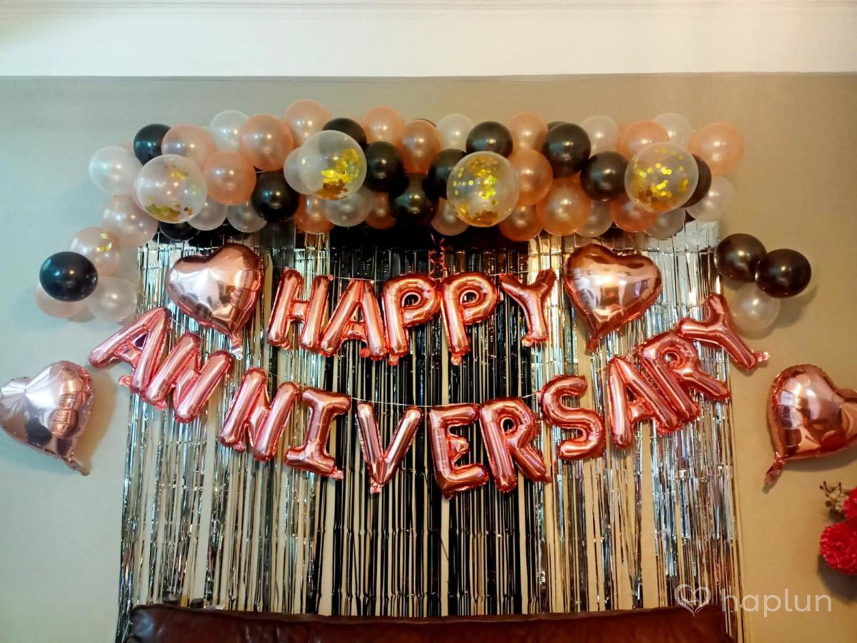 Rose Gold Anniversary Wall Decor