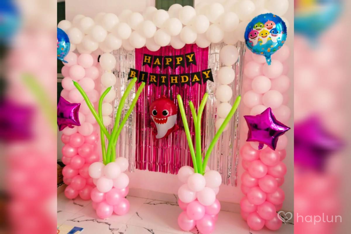 Baby Shark Pink Theme Decoration