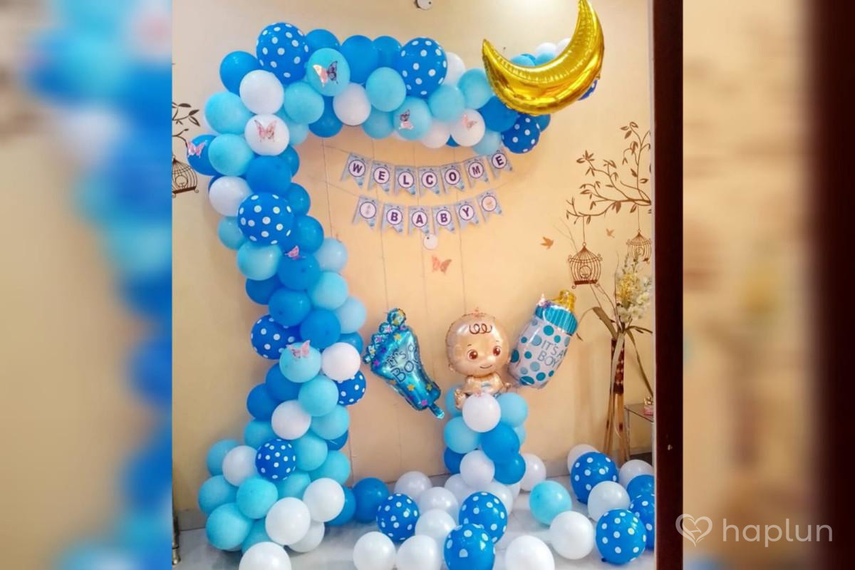 Elegant Baby Boy Welcome Decor