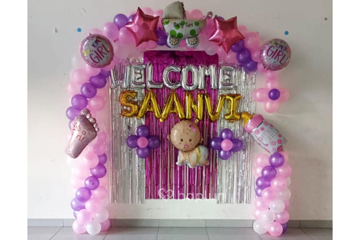 Baby Welcome Pink Theme Decor