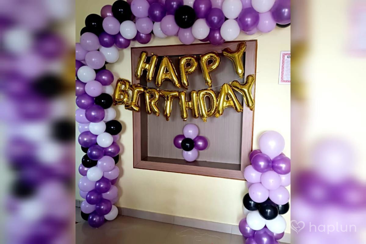 Purple White Theme Arch Decoration