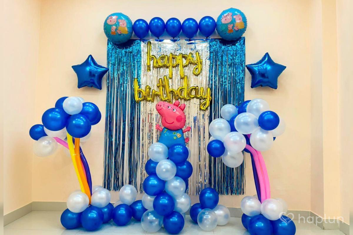 Peppa Pig Theme Backdrop Decoration