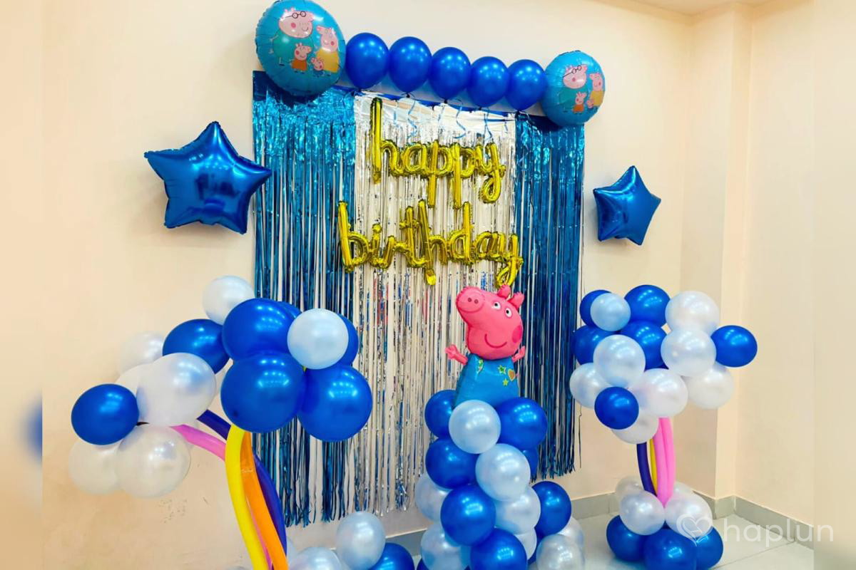 Peppa Pig Theme Backdrop Decoration