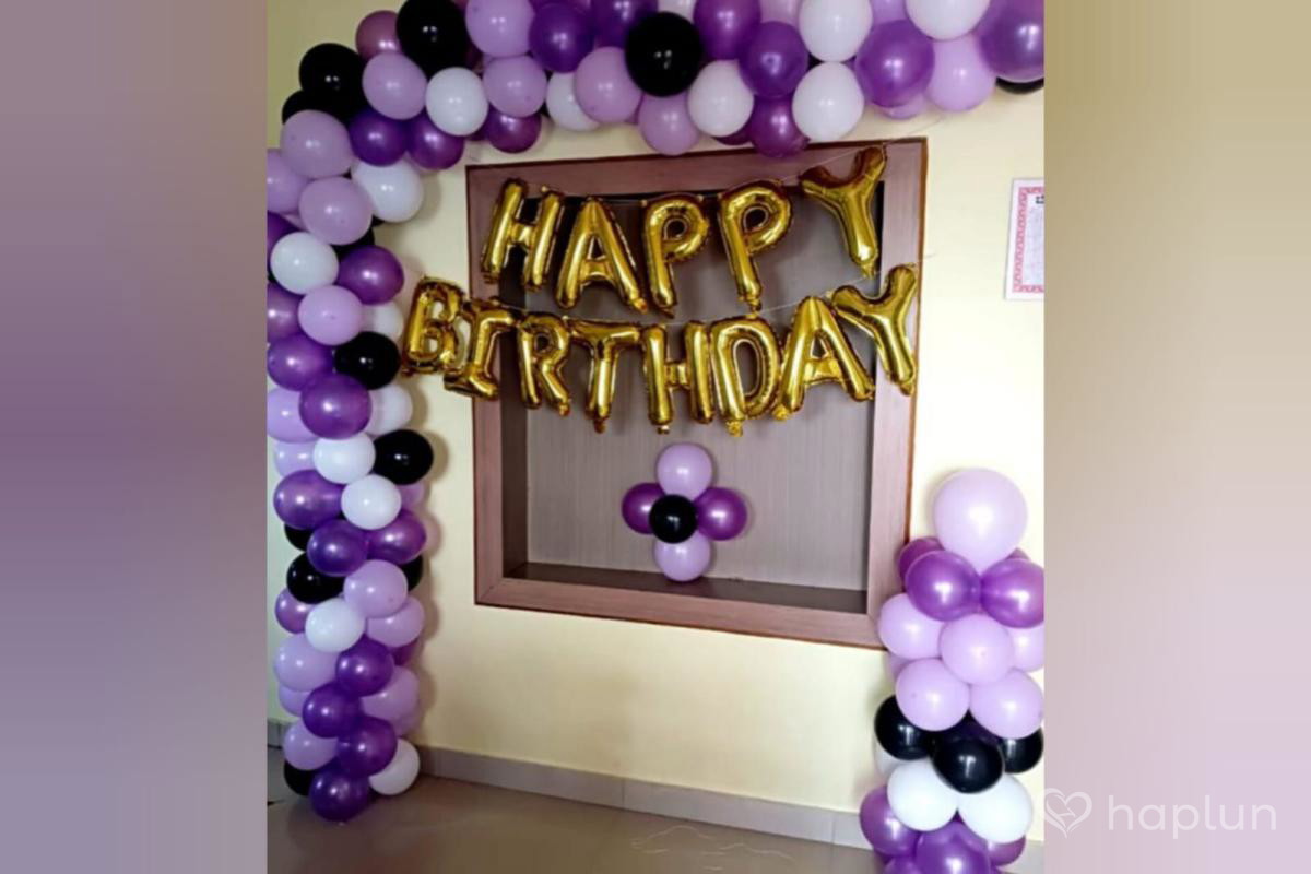 Purple White Theme Arch Decoration