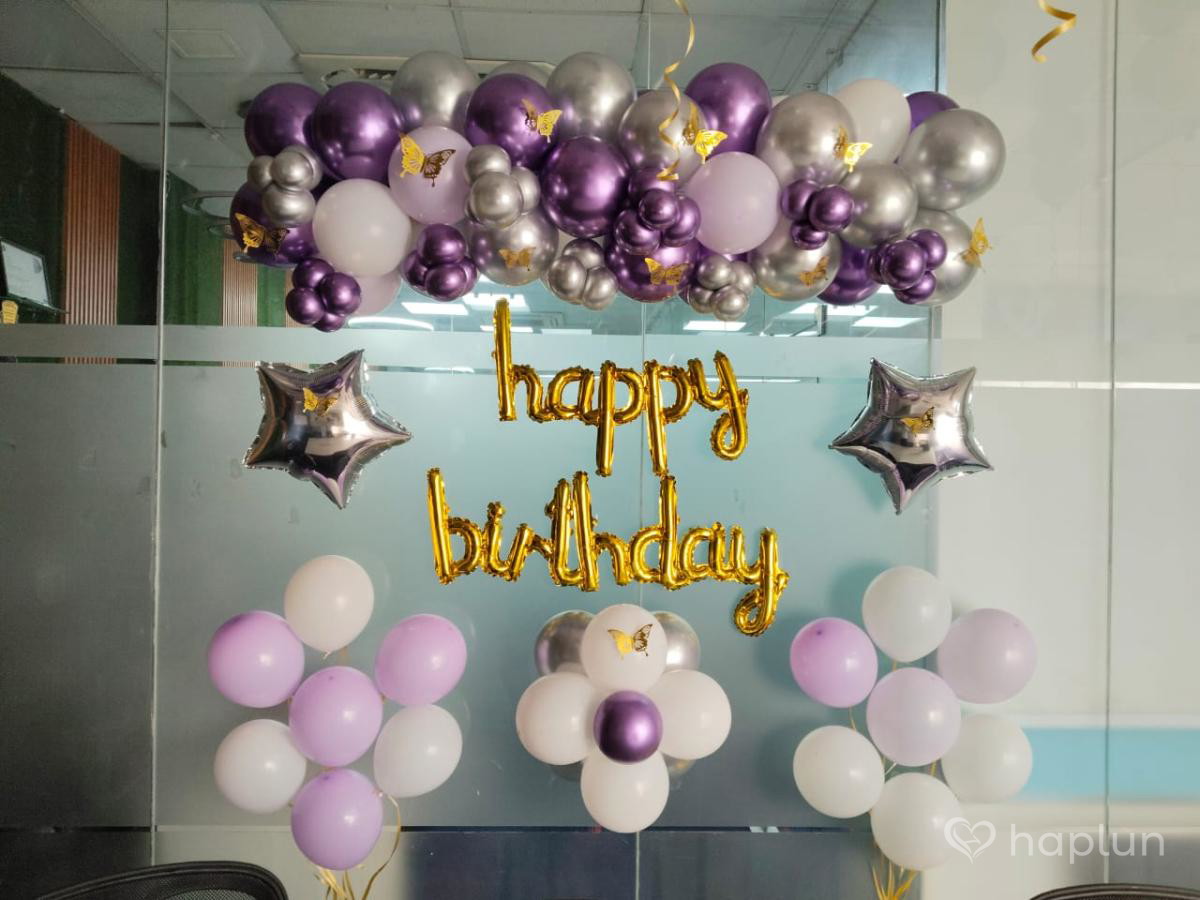 Simple birthday decoration in office ideas