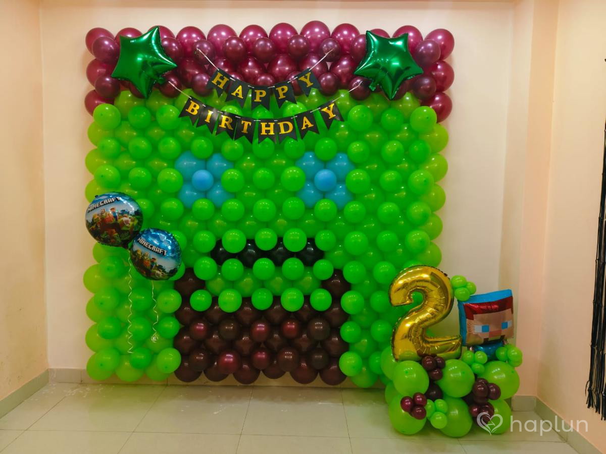 Minecraft Theme Birthday Decoration