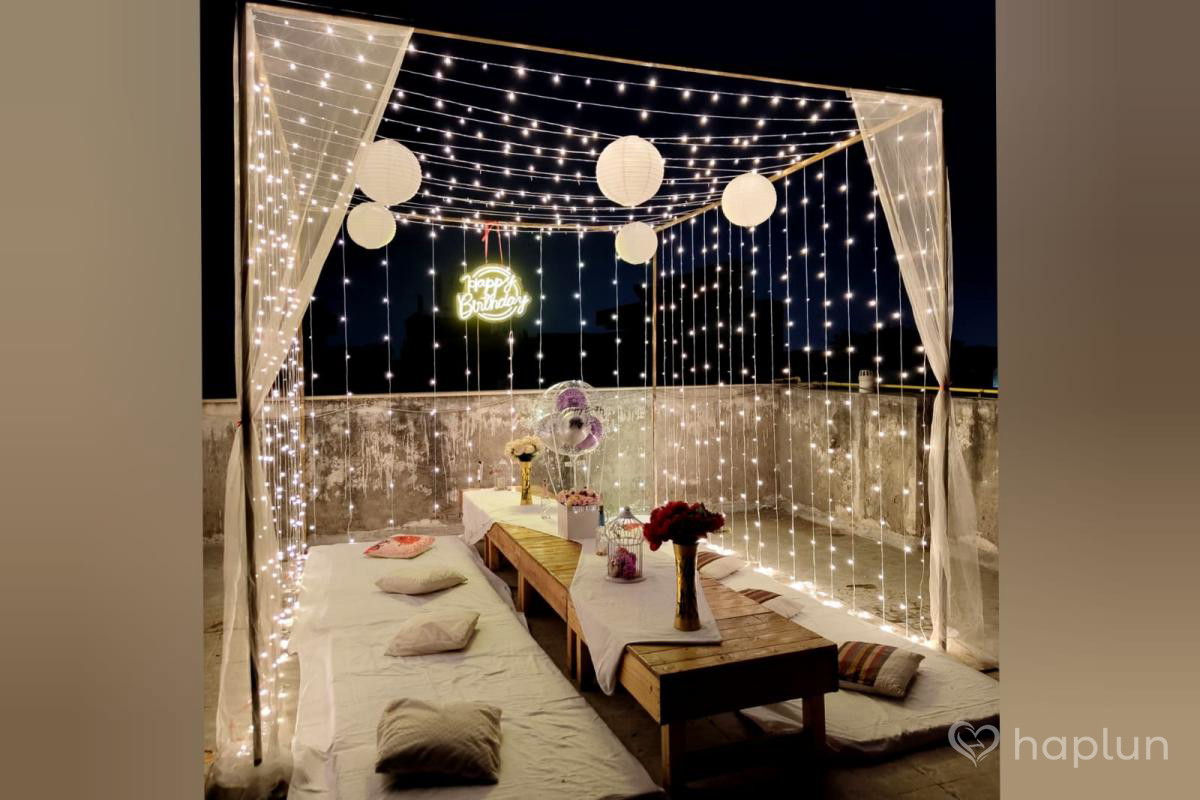 Romantic Surprise Terrace Decoation