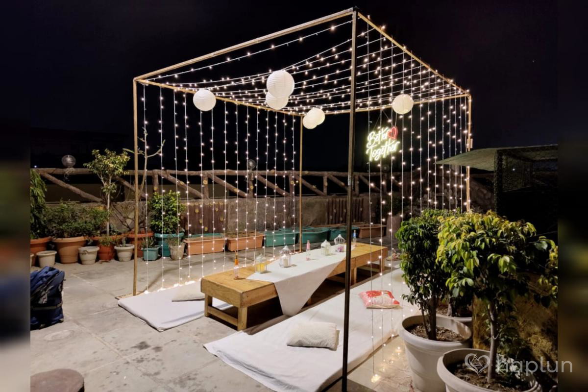 Terrace Seating Night Decoration