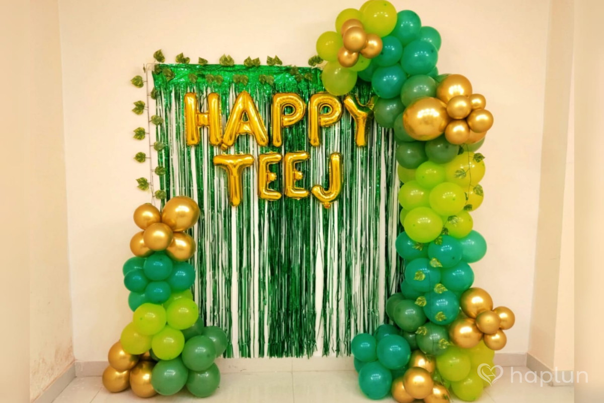 Hariyali Teej Balloon Decor