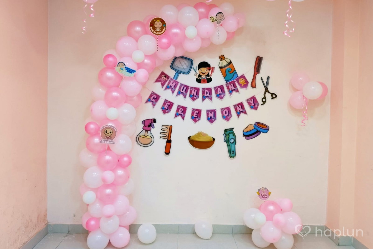 Mundan Ceremony Balloon Decor for Girl