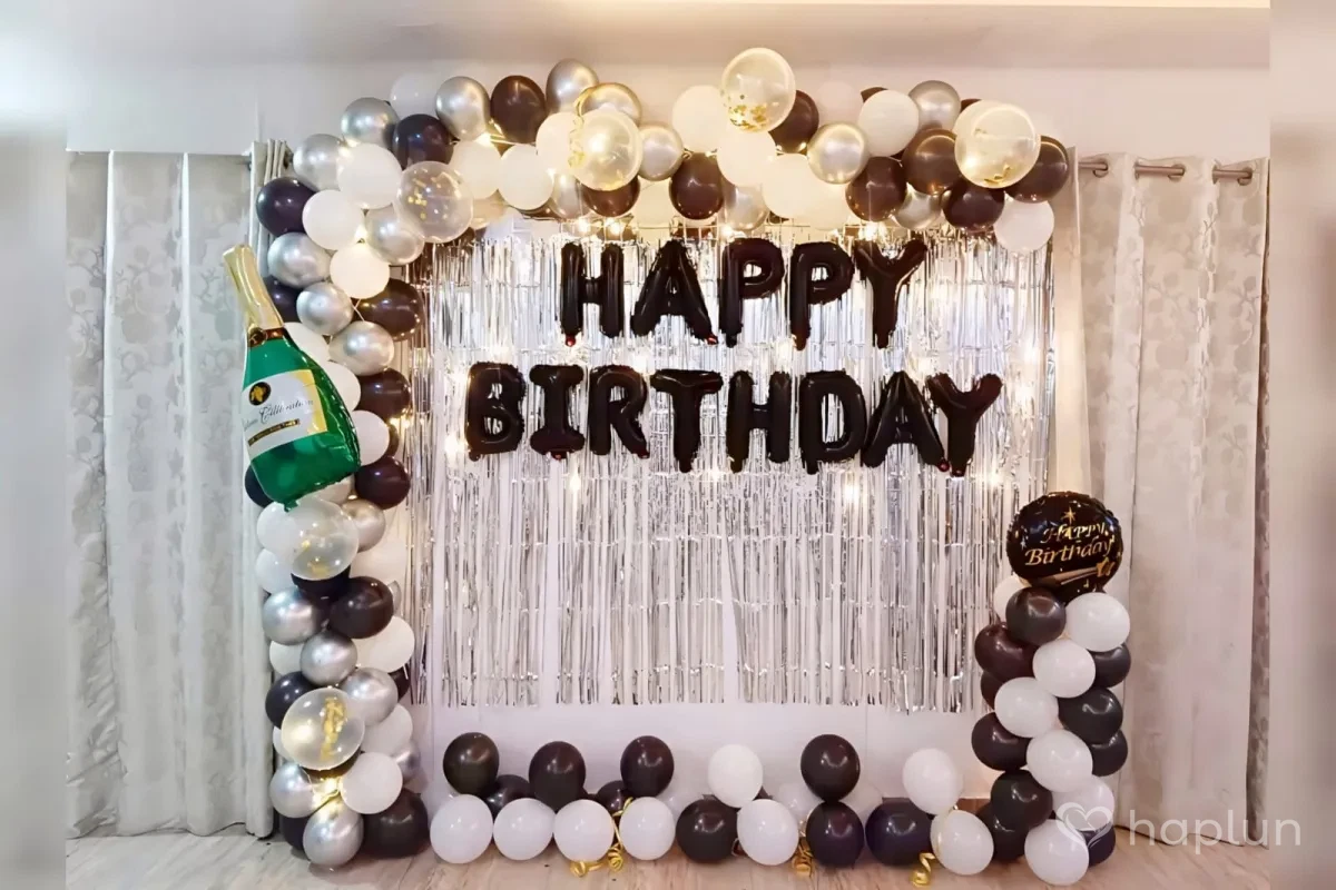 Classic Black and White Birthday Decor