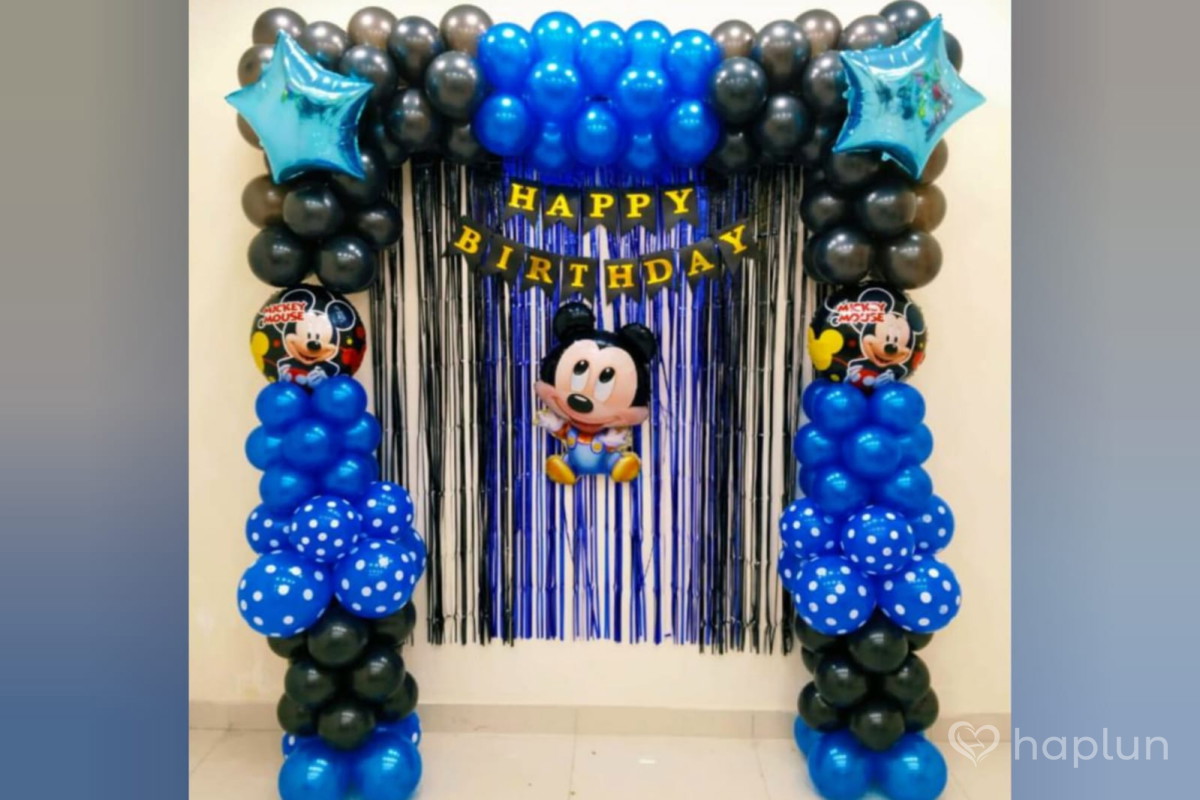 Blue Mickey Mouse Theme Decoration