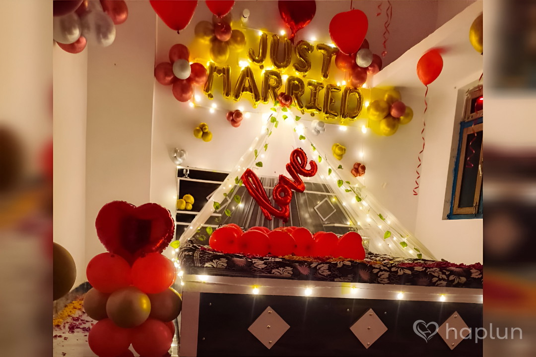 Just Married Cabana Setup