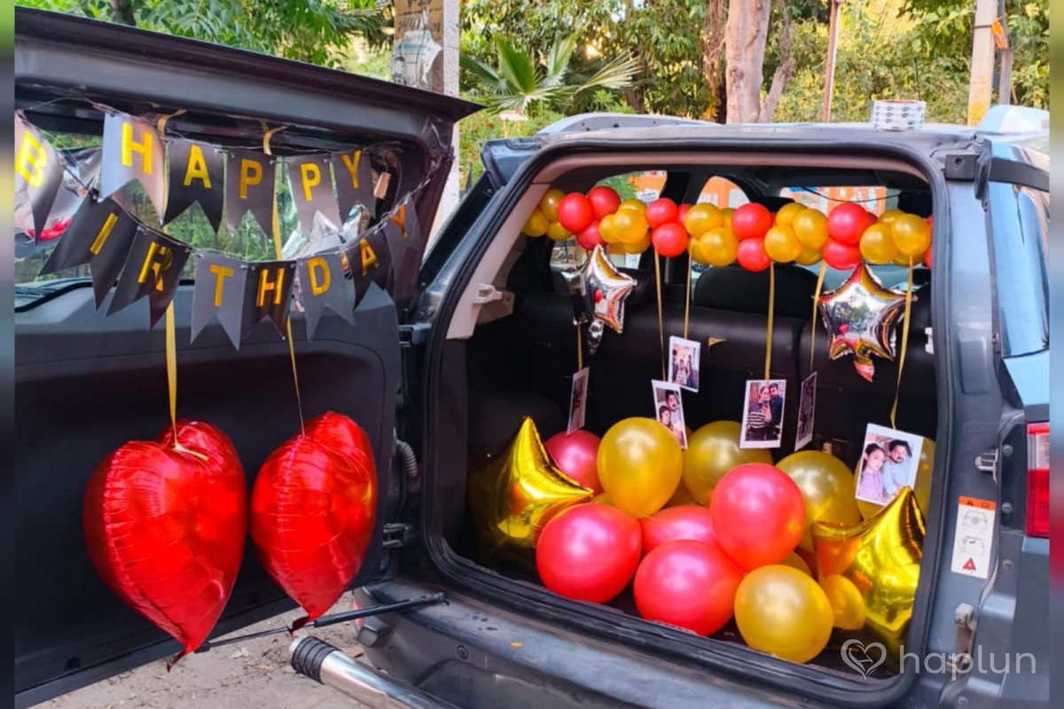 Birthday Car Boot Balloon Decor