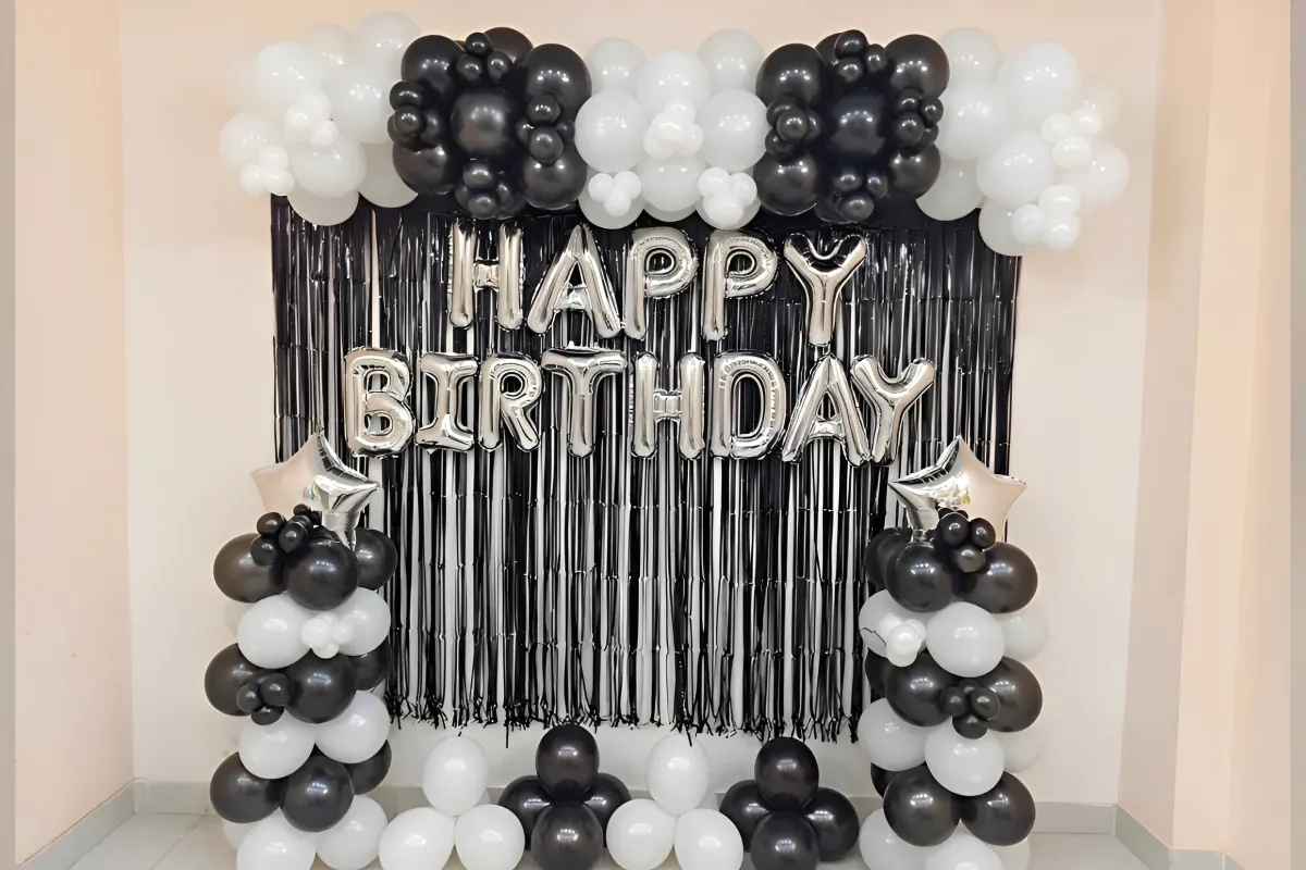 Glamorous Contrast Birthday Decor