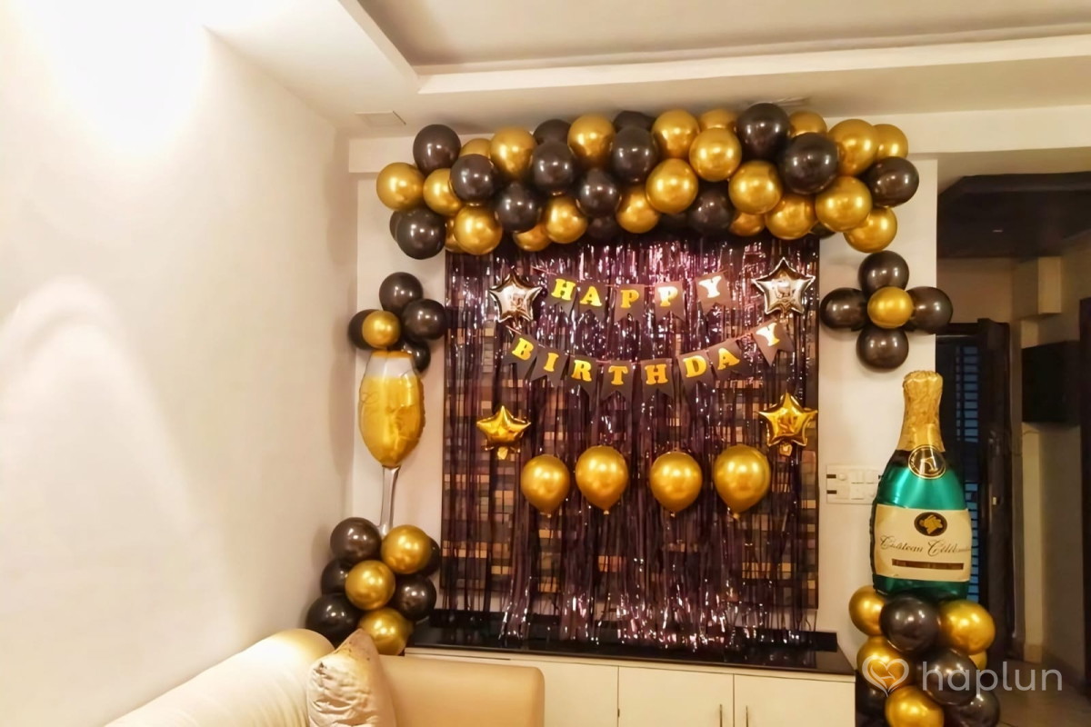 Black Golden Chrome Garland