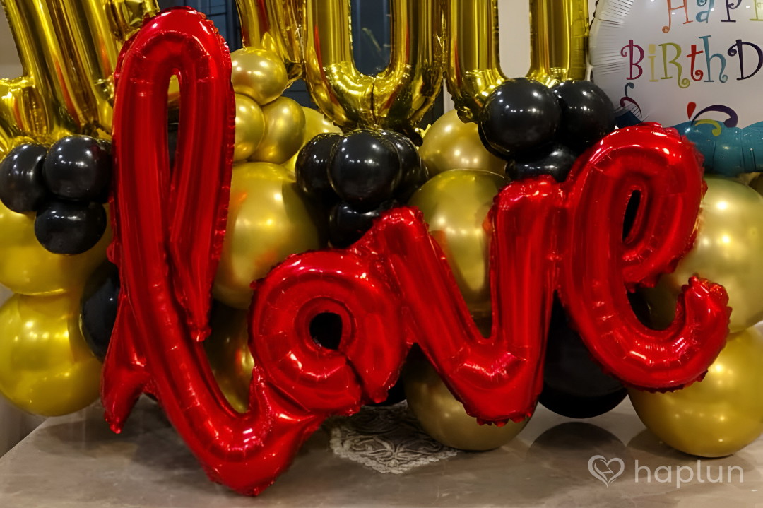 Love You Balloon Marquee Decor